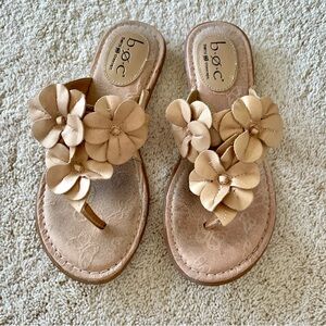 EUC Børn b.ø.c. Flower Leather Sandals, size 6